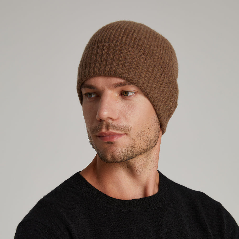 Men's Ribbed Knit Turn-Up Beanie