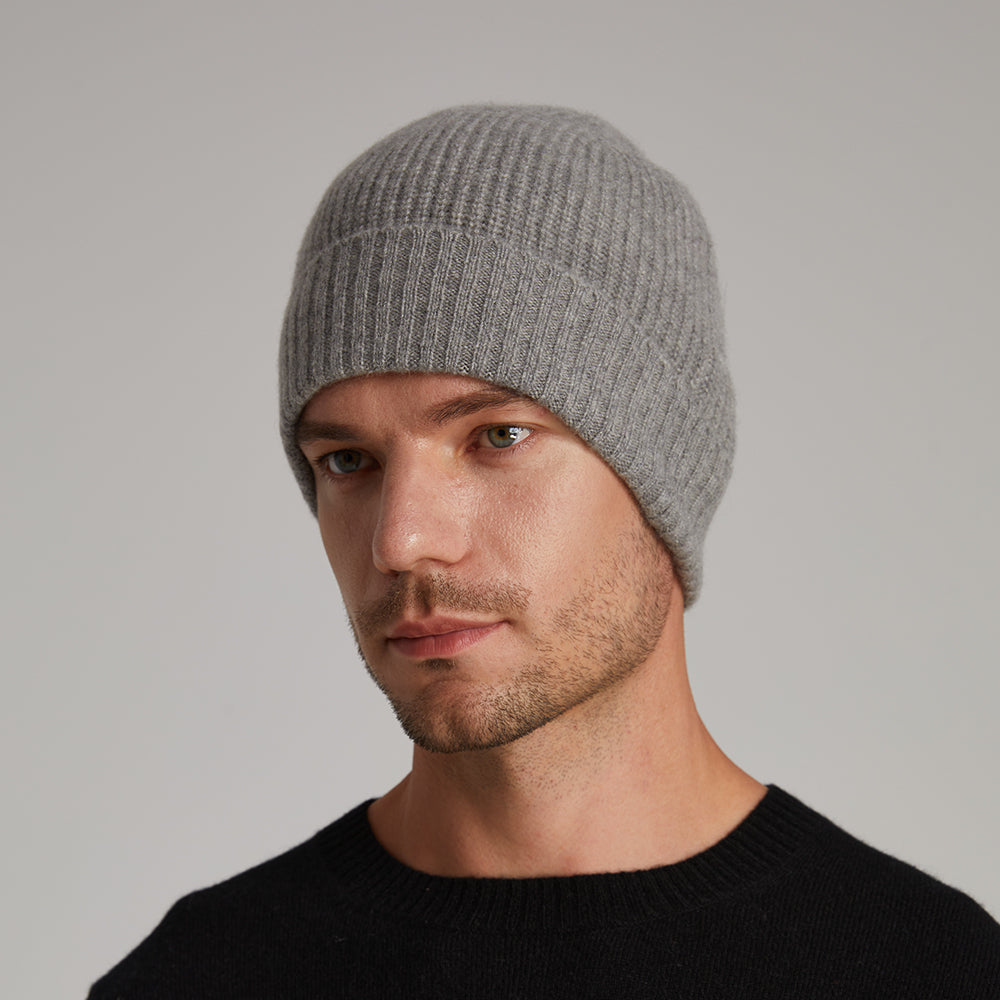 Men's Ribbed Knit Turn-Up Beanie
