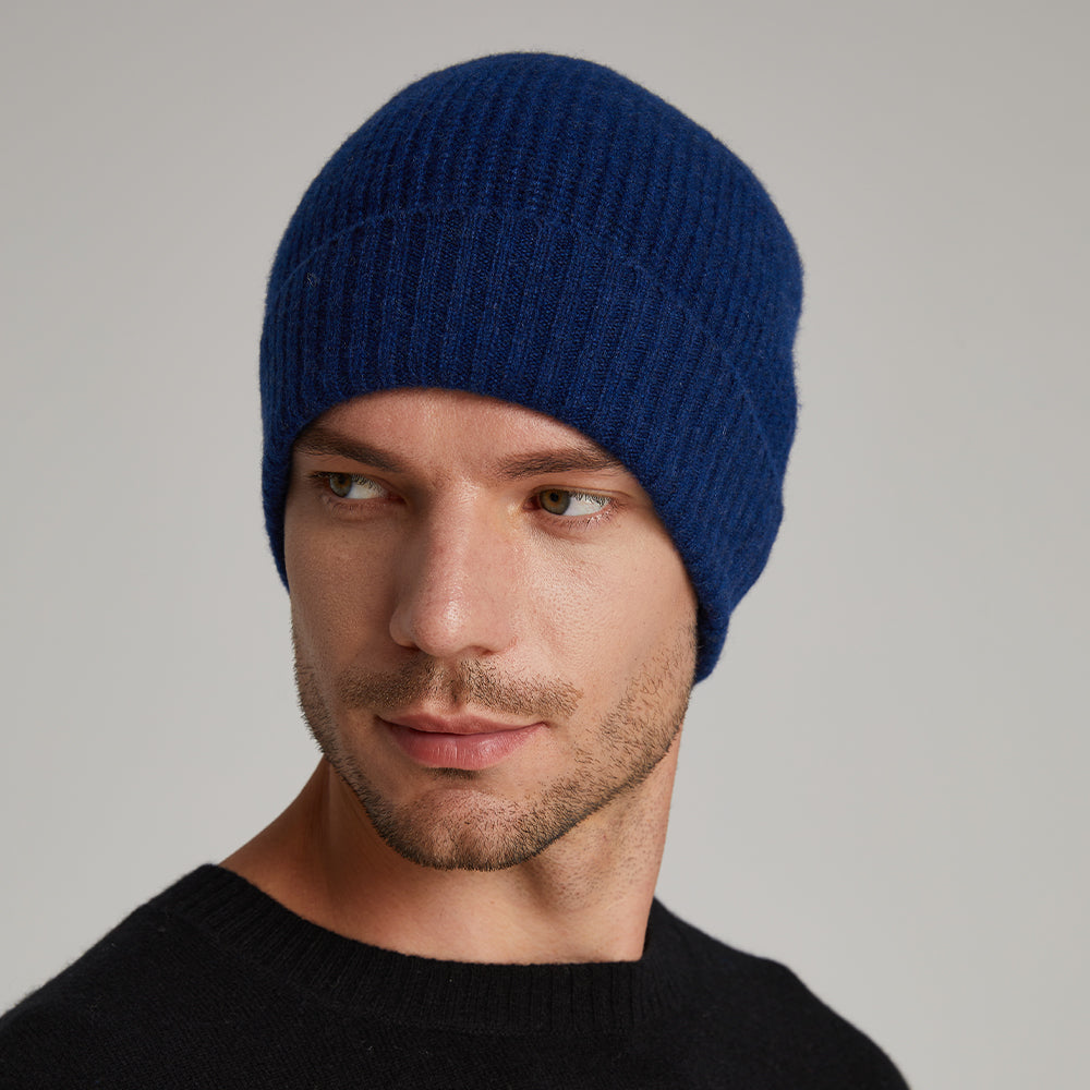 Men's Ribbed Knit Turn-Up Beanie