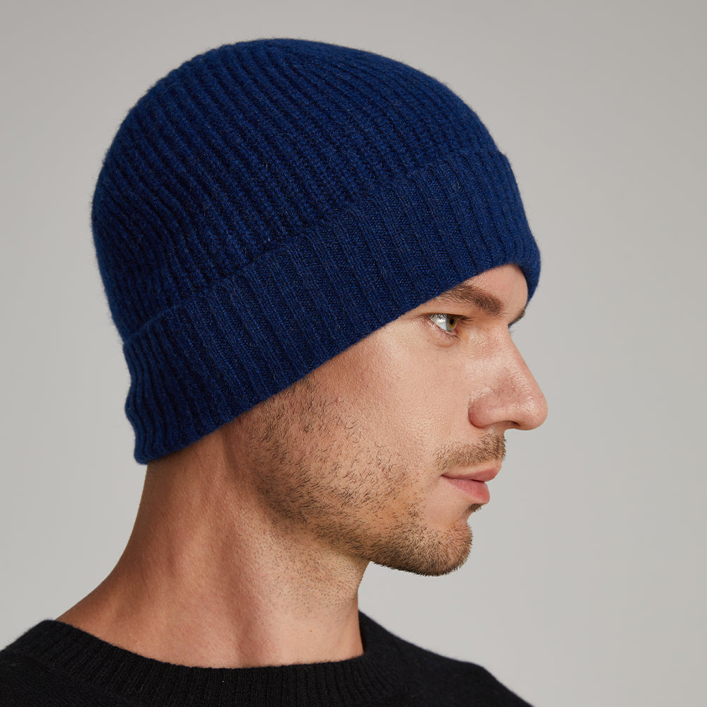 Men's Ribbed Knit Turn-Up Beanie