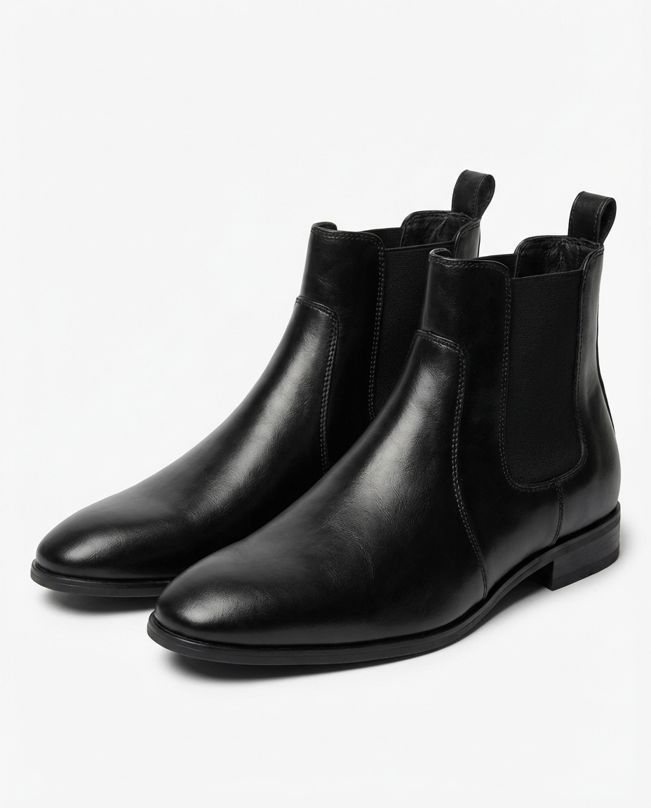 Men's Goodyear-Welted Faux Leather Chelsea Boots