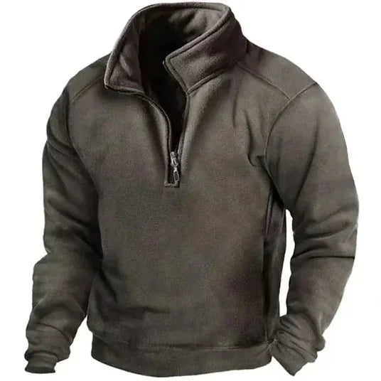 Men's Half-Zip Knitted Fleece Pullover