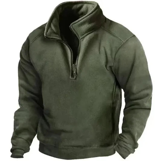 Men's Half-Zip Knitted Fleece Pullover