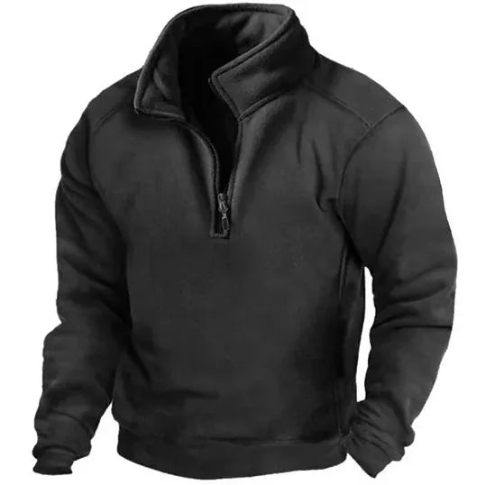 Men's Half-Zip Knitted Fleece Pullover