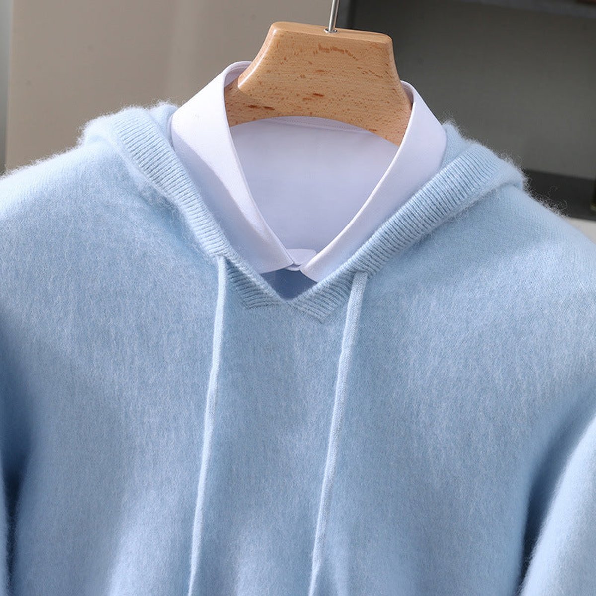Men's Hooded Pullover Knit Jumper
