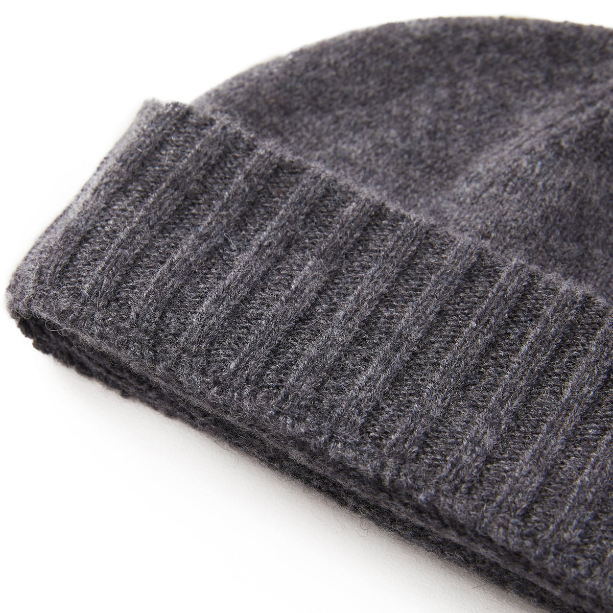 Men's Fine Knit Beanie Hat with Ribbed Cuff