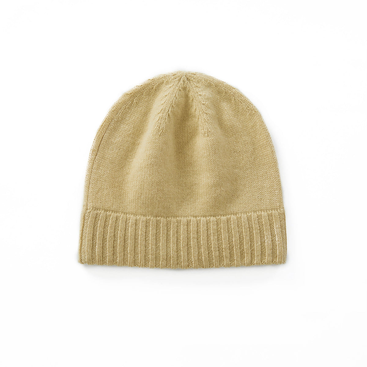 Men's Fine Knit Beanie Hat with Ribbed Cuff