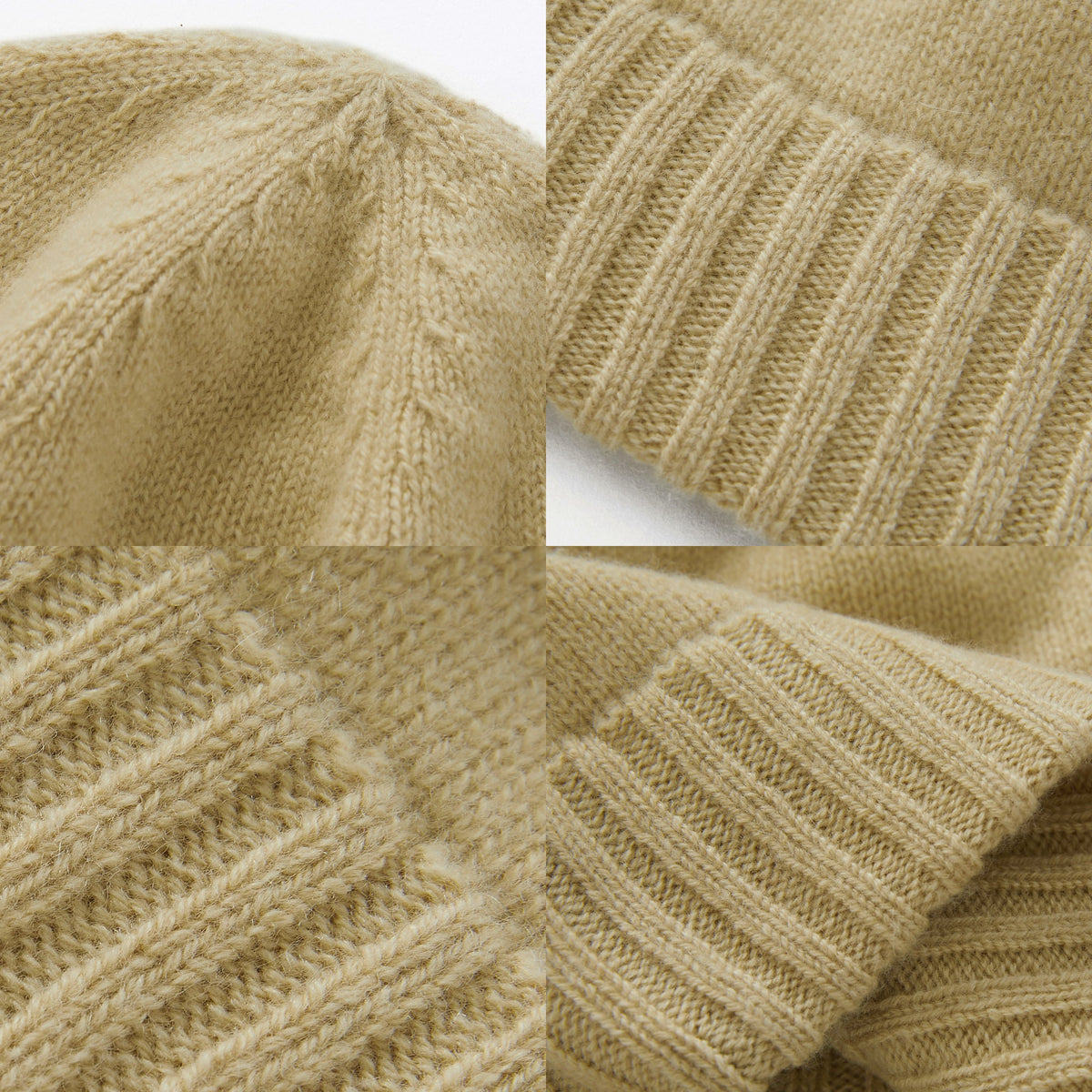 Men's Fine Knit Beanie Hat with Ribbed Cuff