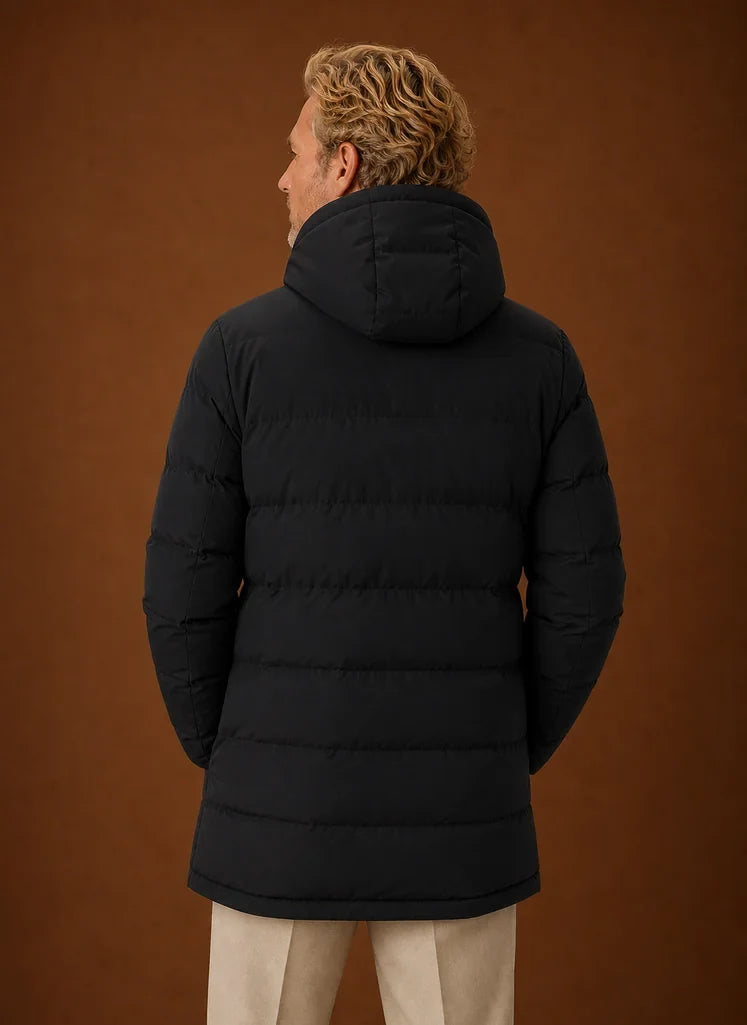 Men's Mid-Length Hooded Puffer Coat