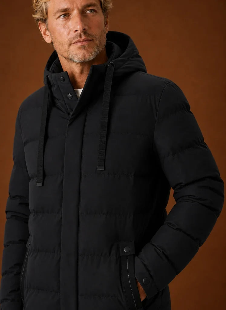 Men's Mid-Length Hooded Puffer Coat