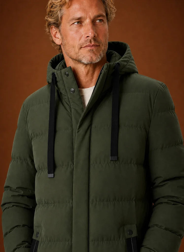 Men's Mid-Length Hooded Puffer Coat