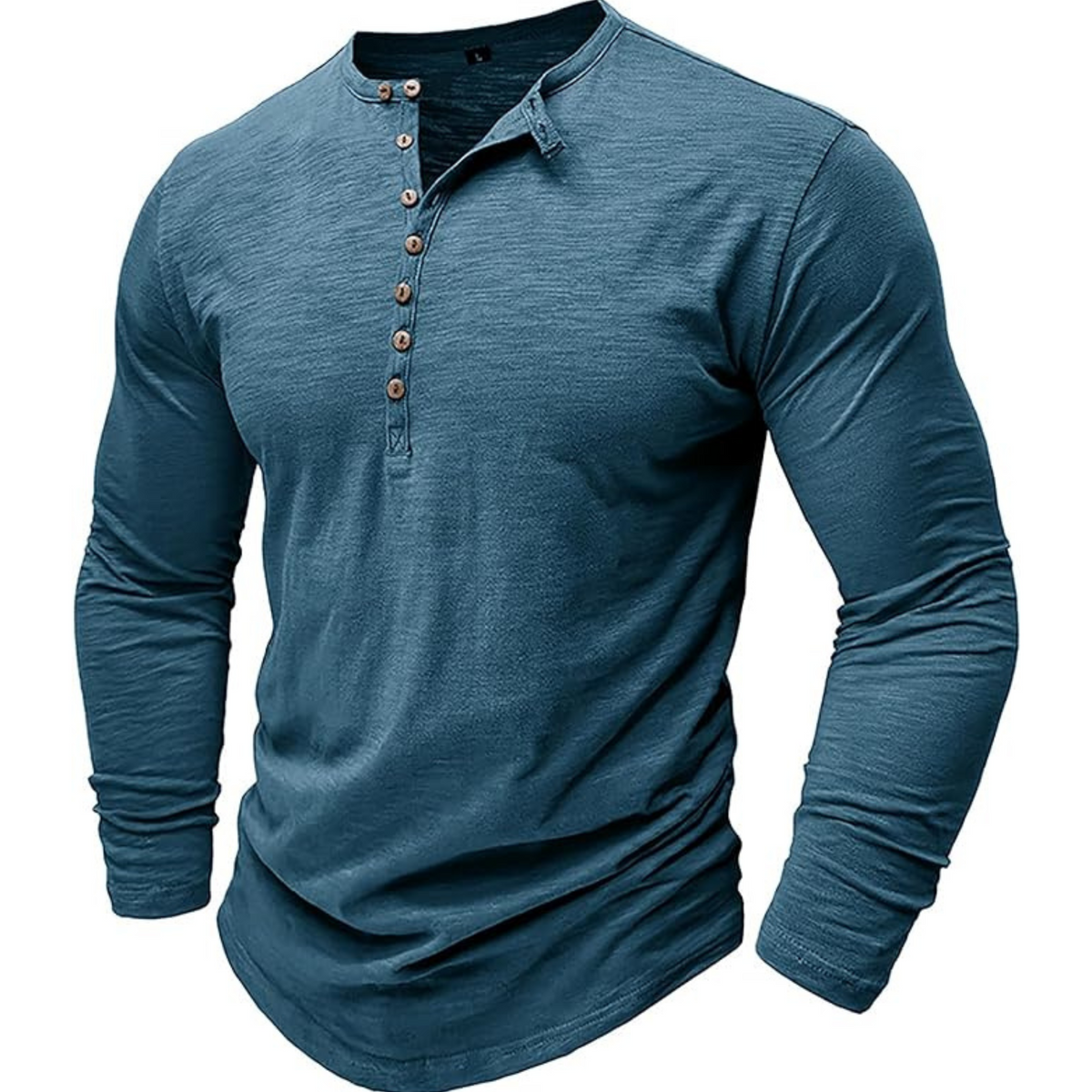Men's Slim Fit Long Sleeve Henley Top