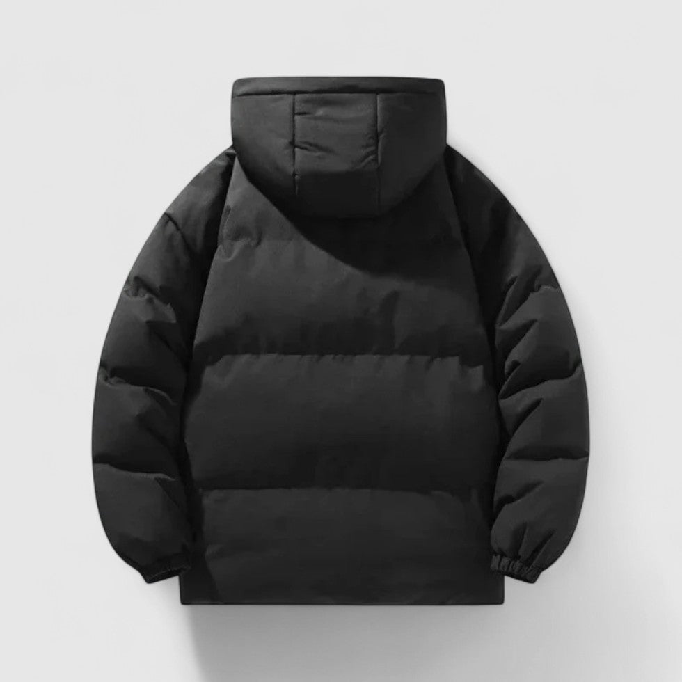 Men's Padded Puffer Jacket with Detachable Hood