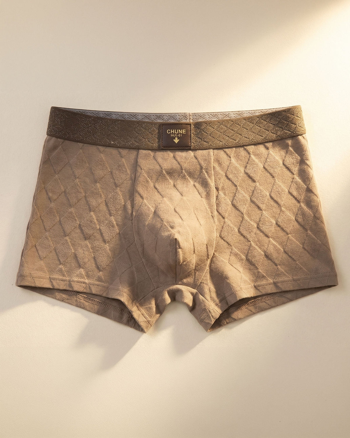 Men's Textured Boxer Briefs 3 Pack in Brown Tones
