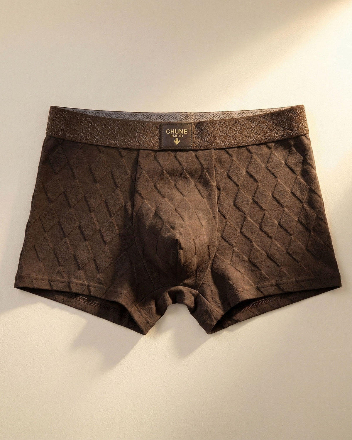 Men's Textured Boxer Briefs 3 Pack in Brown Tones