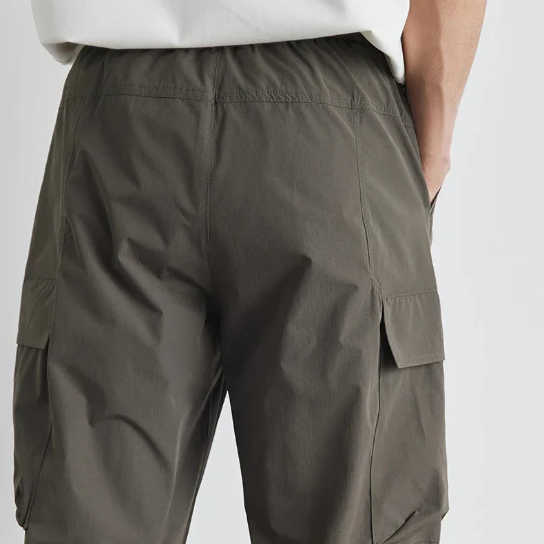 Men's Relaxed Drawstring Cargo Trousers