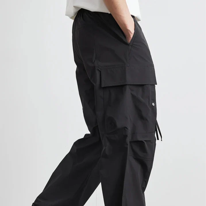 Men's Relaxed Drawstring Cargo Trousers
