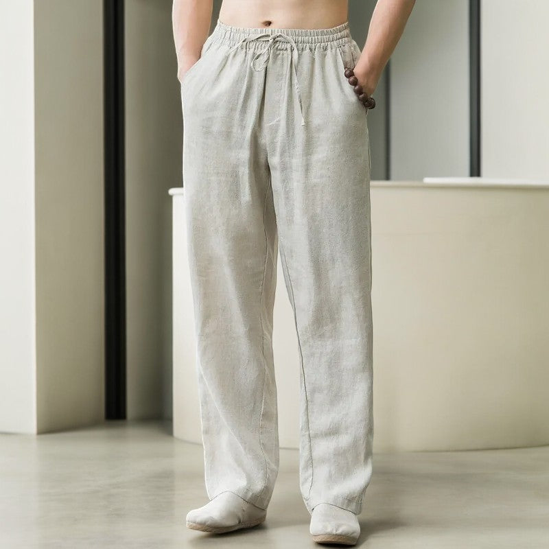 Men's Relaxed Fit Elasticated Waist Drawstring Trousers