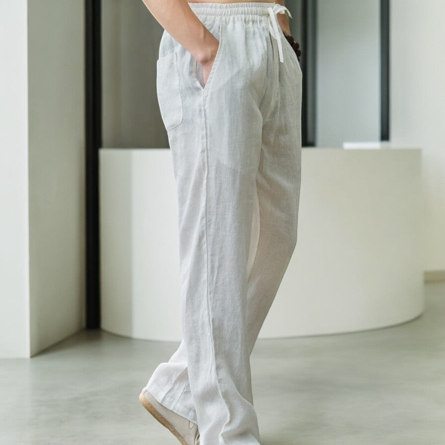 Men's Relaxed Fit Elasticated Waist Drawstring Trousers