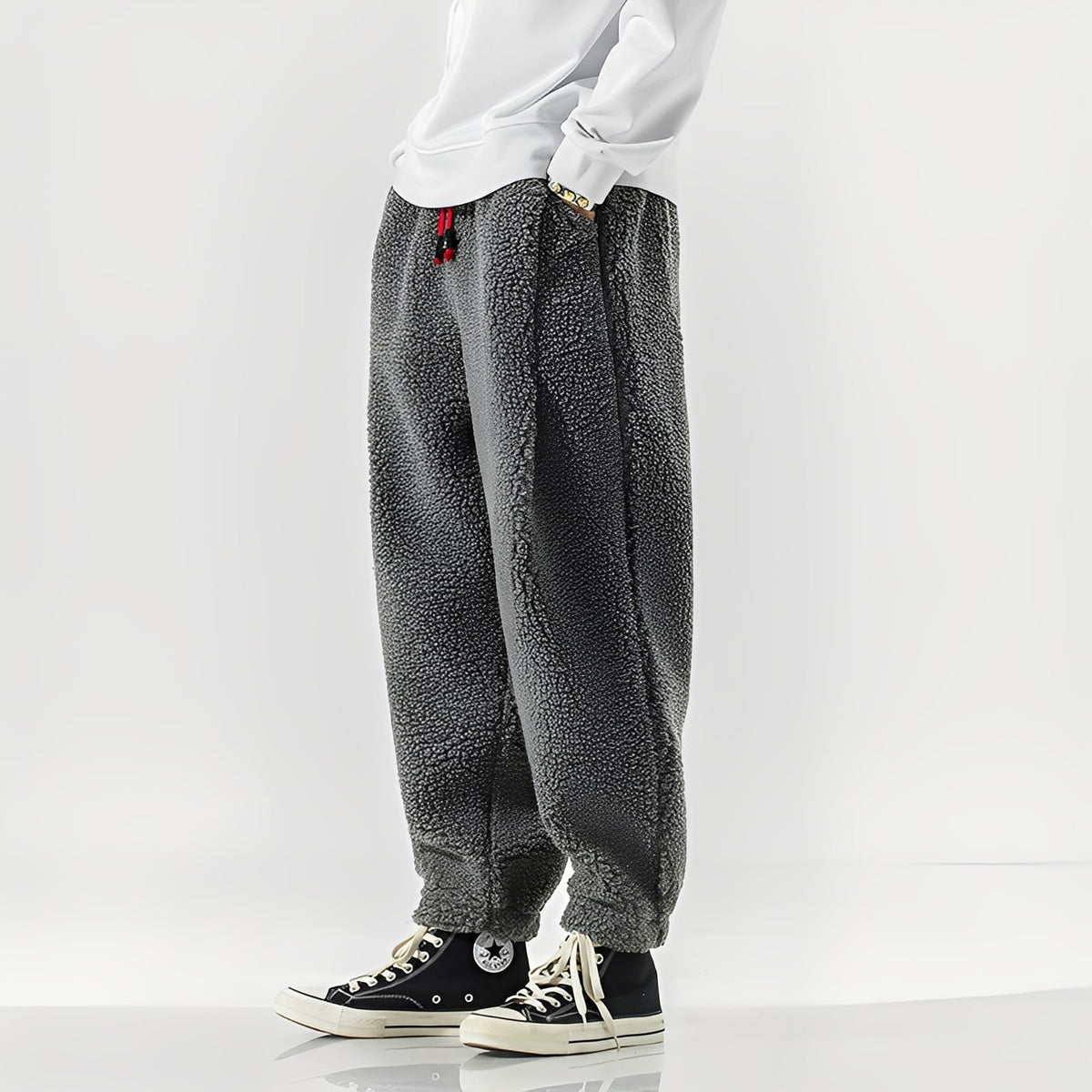 Men's Relaxed Fit Fleece Joggers with Elasticated Waist