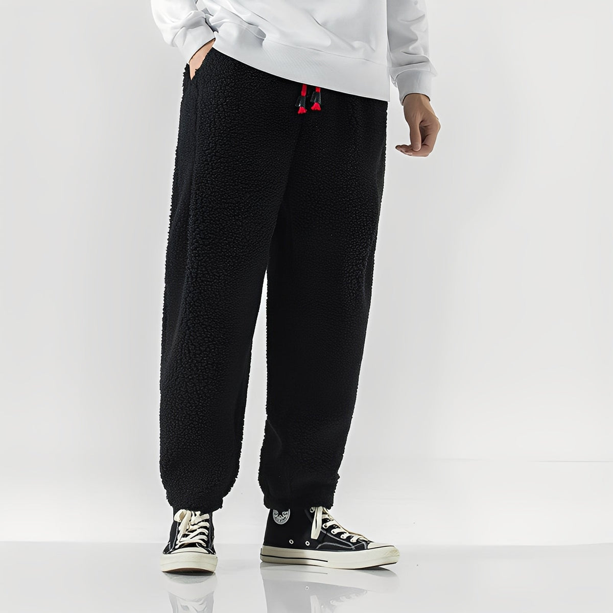 Men's Relaxed Fit Fleece Joggers with Elasticated Waist