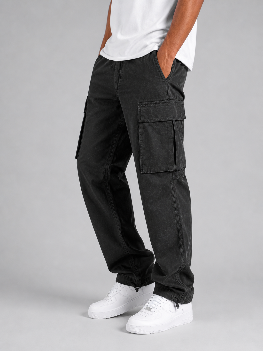 Men's Relaxed Straight Leg Cargo Trousers