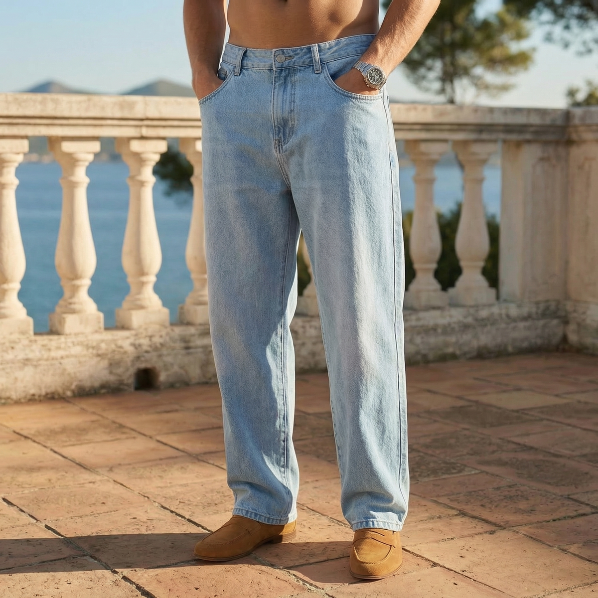 Men's Relaxed Straight Leg Jeans