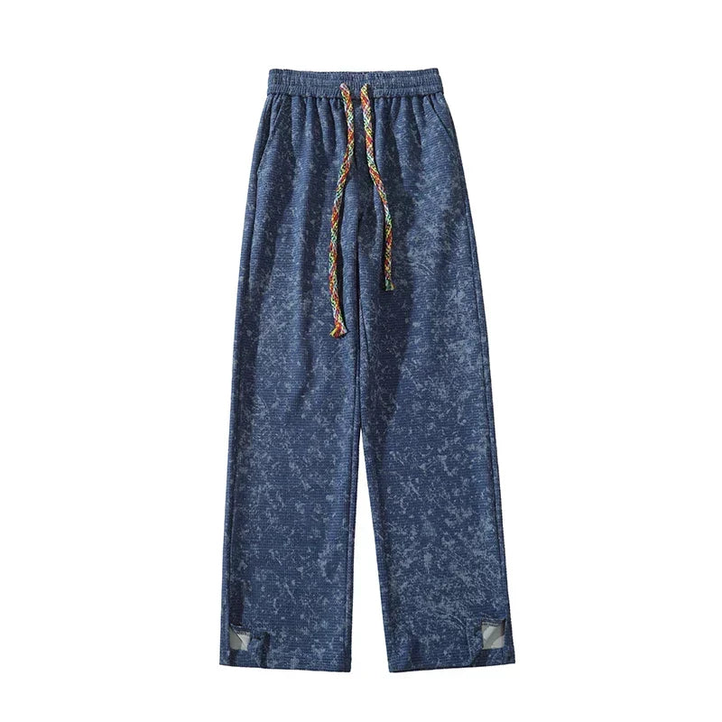 Men's Relaxed Wide-Leg Drawstring Trousers