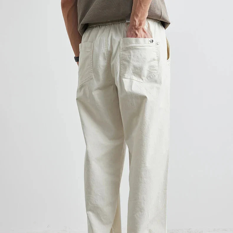 Men's Relaxed Fit Tapered Drawstring Trousers