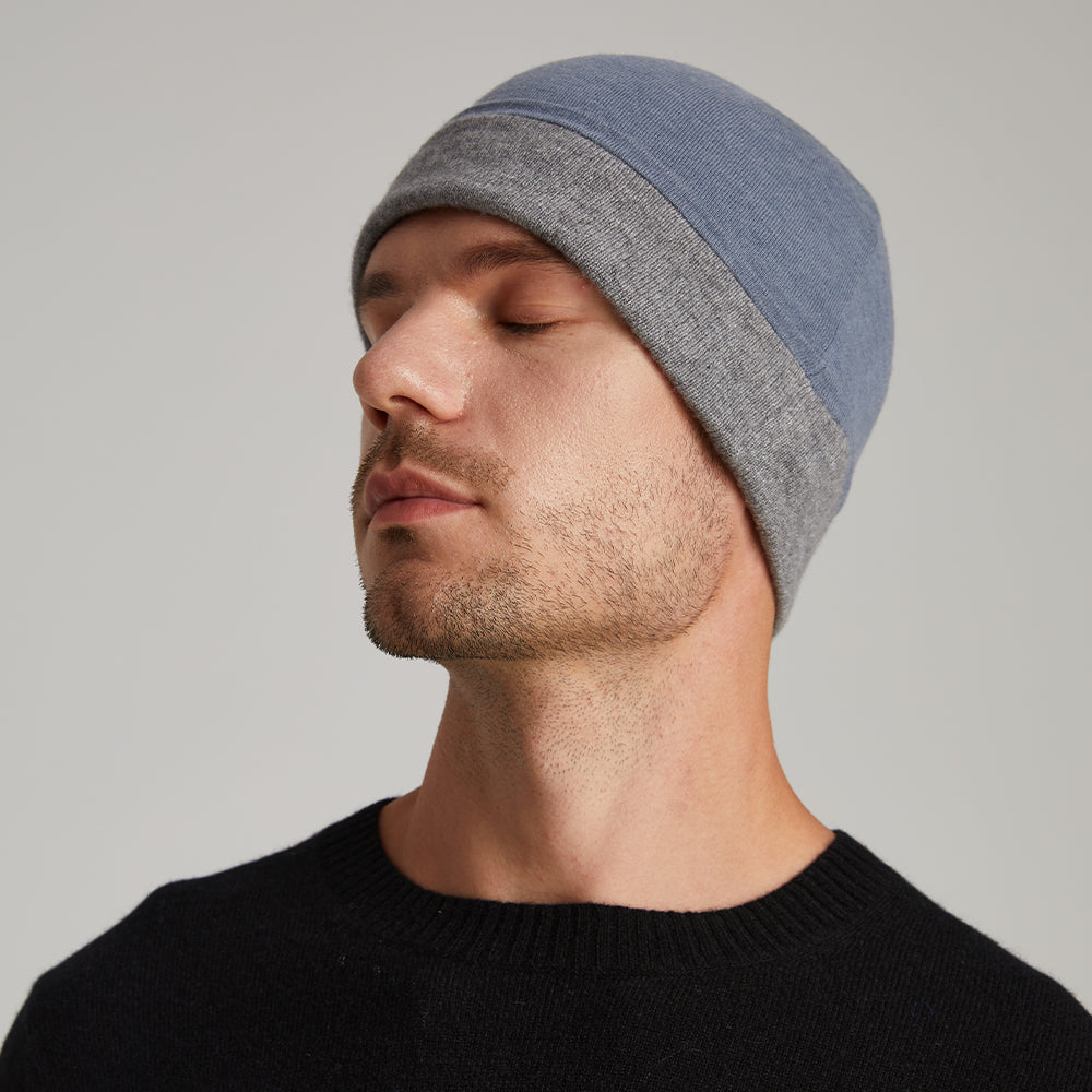 Men's Reversible Two-Tone Knit Beanie