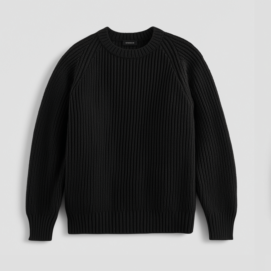 Men's Fisherman Rib Crew Neck Jumper