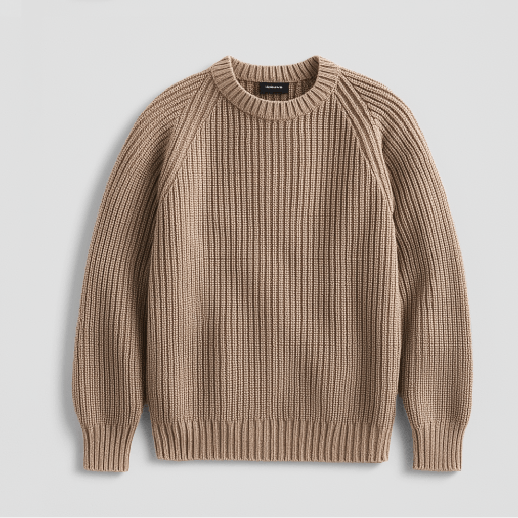 Men's Fisherman Rib Crew Neck Jumper