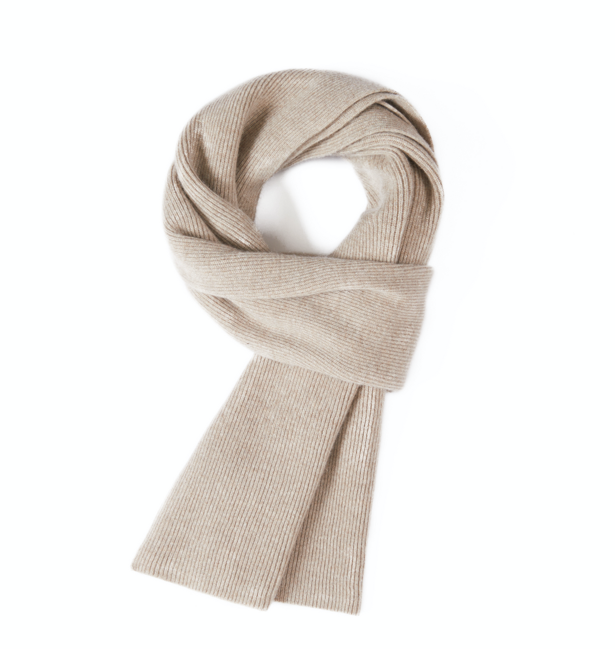 Men's Long Ribbed Knit Winter Scarf