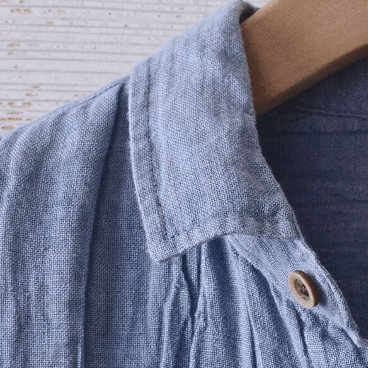 Men's Short Sleeve Crinkle Button-Up Shirt