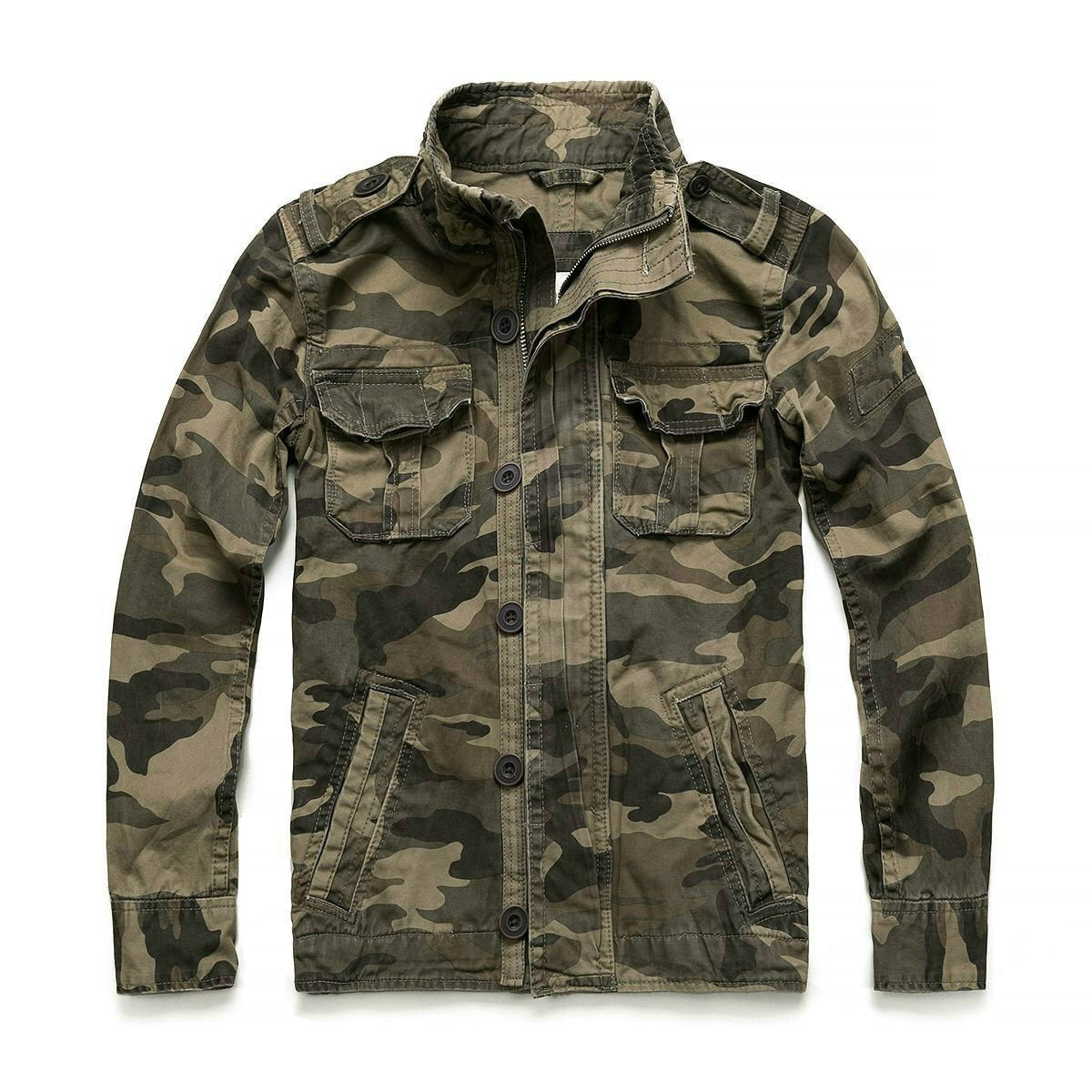 Men's Short Camo Military Jacket