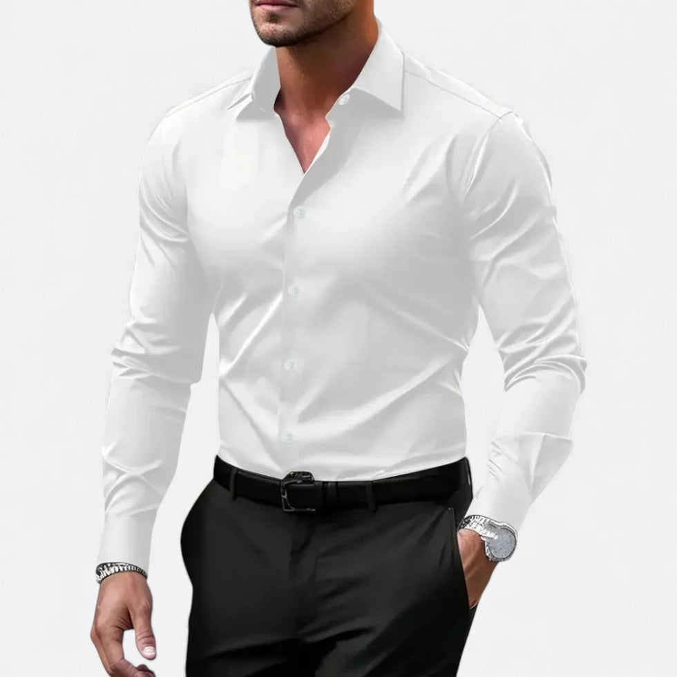 Men's Slim Fit Long Sleeve Dress Shirt