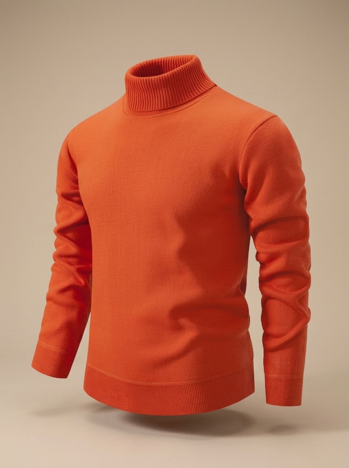 Men's Slim Fit Ribbed Roll Neck Jumper