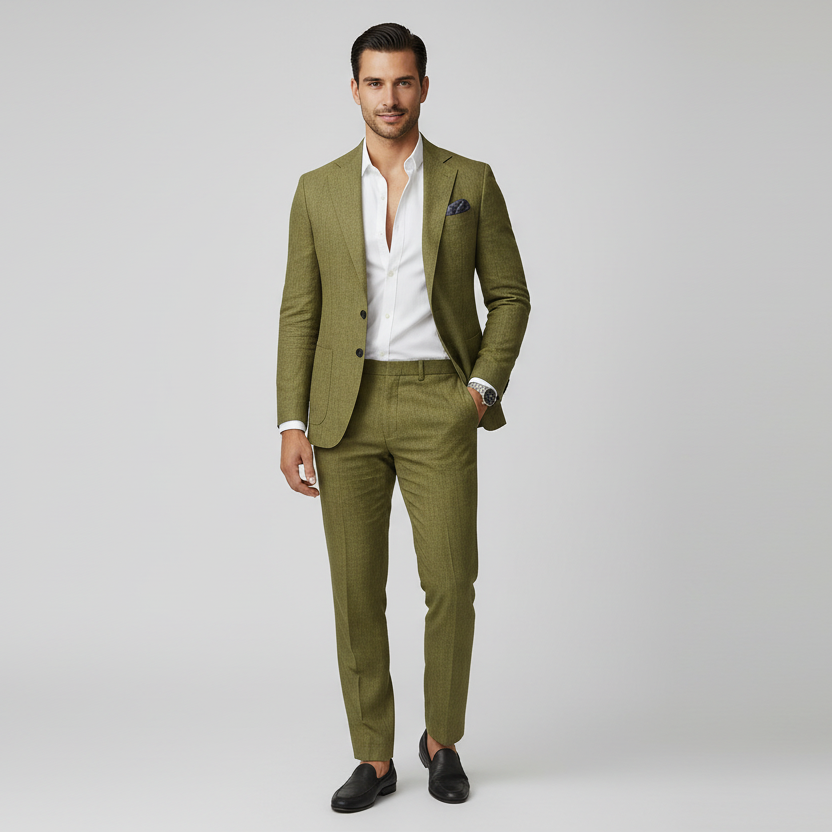 Men's Slim Fit Two-Piece Smart Casual Suit