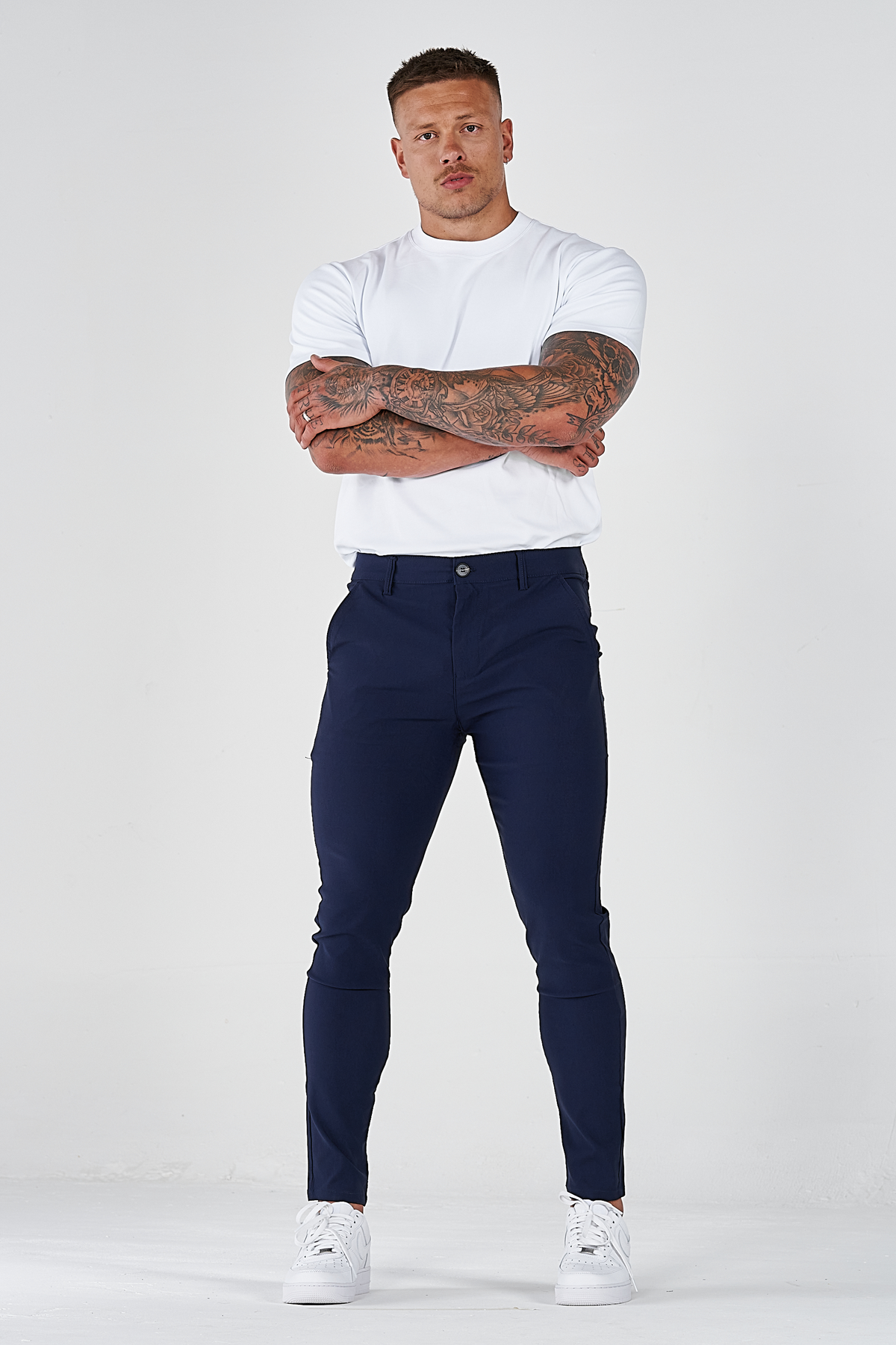 Men's Super Slim Fit Tapered Ankle Trousers