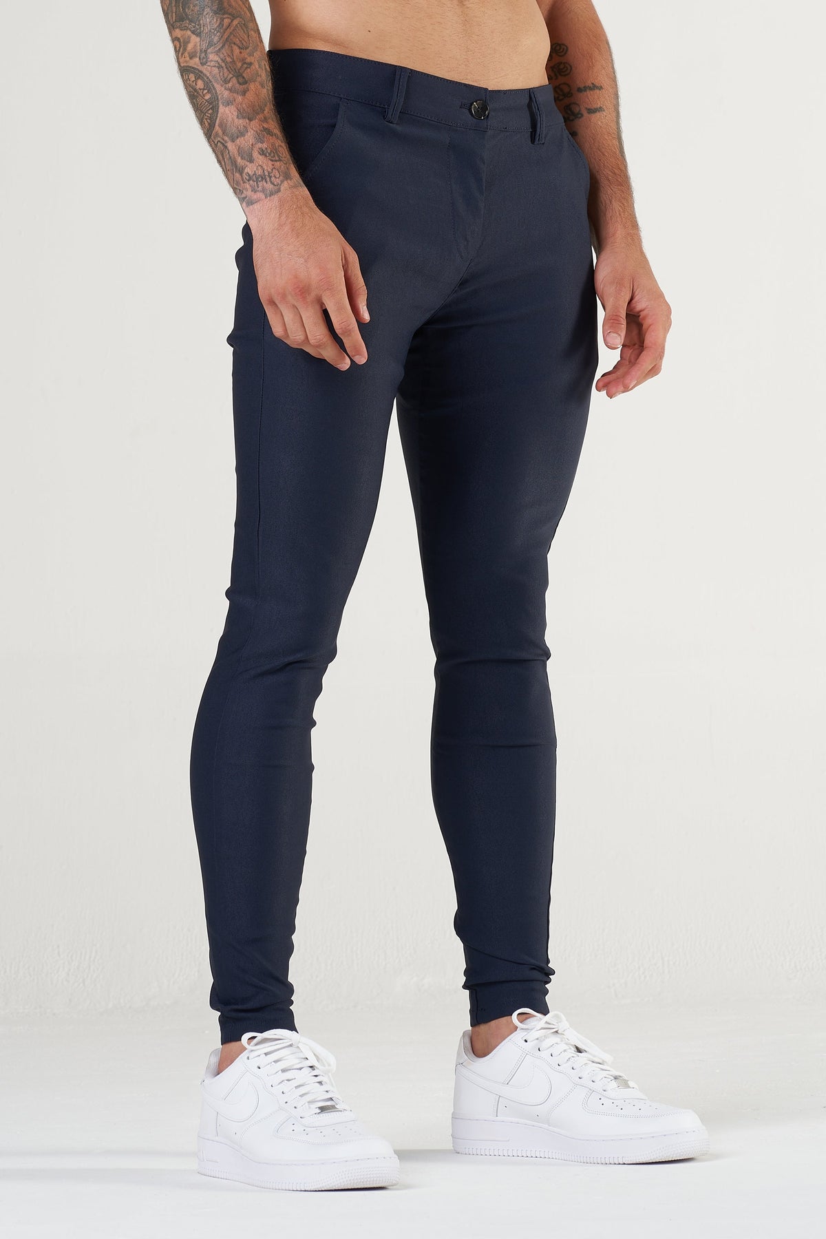 Men's Super Slim Fit Tapered Ankle Trousers