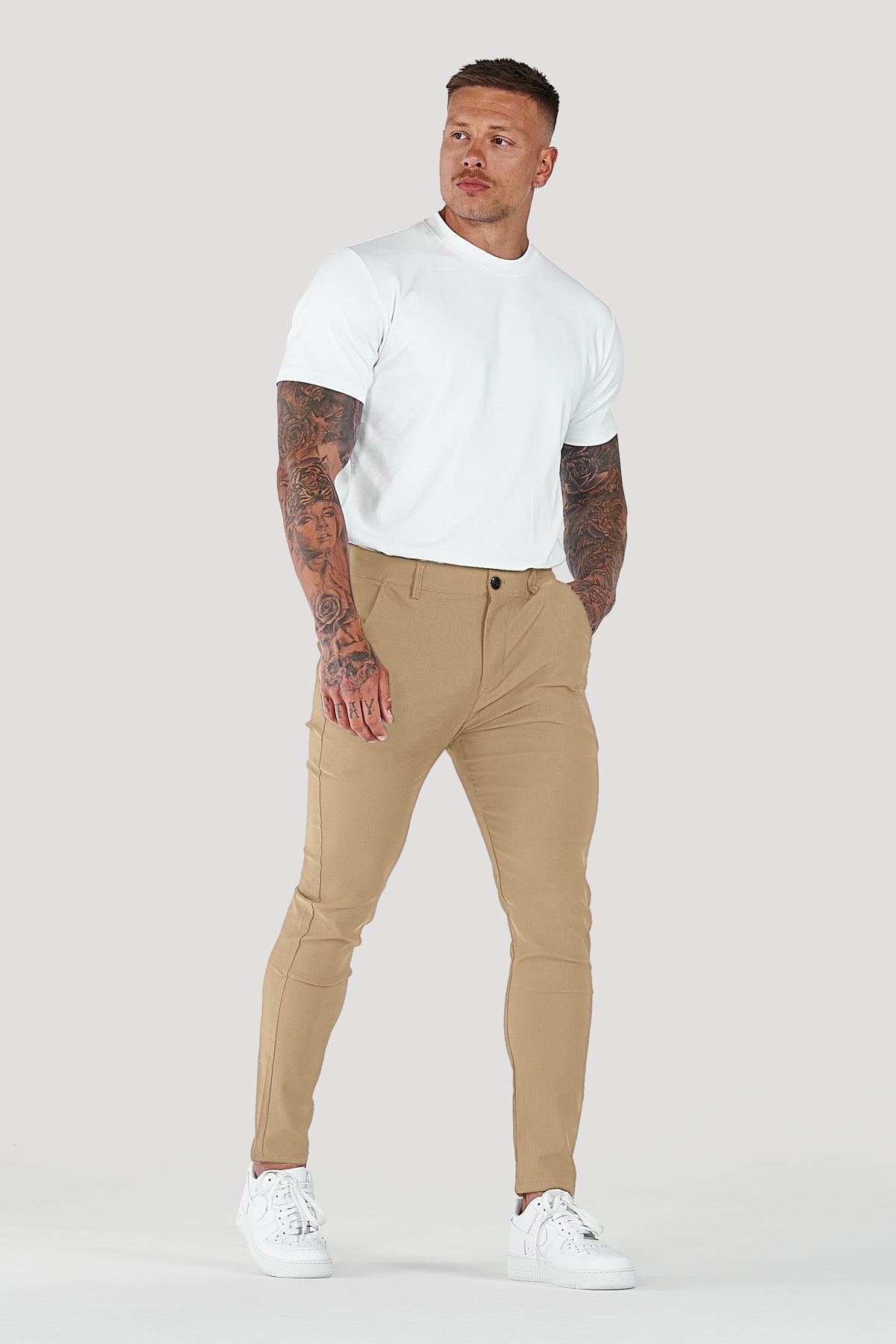 Men's Super Slim Fit Tapered Ankle Trousers