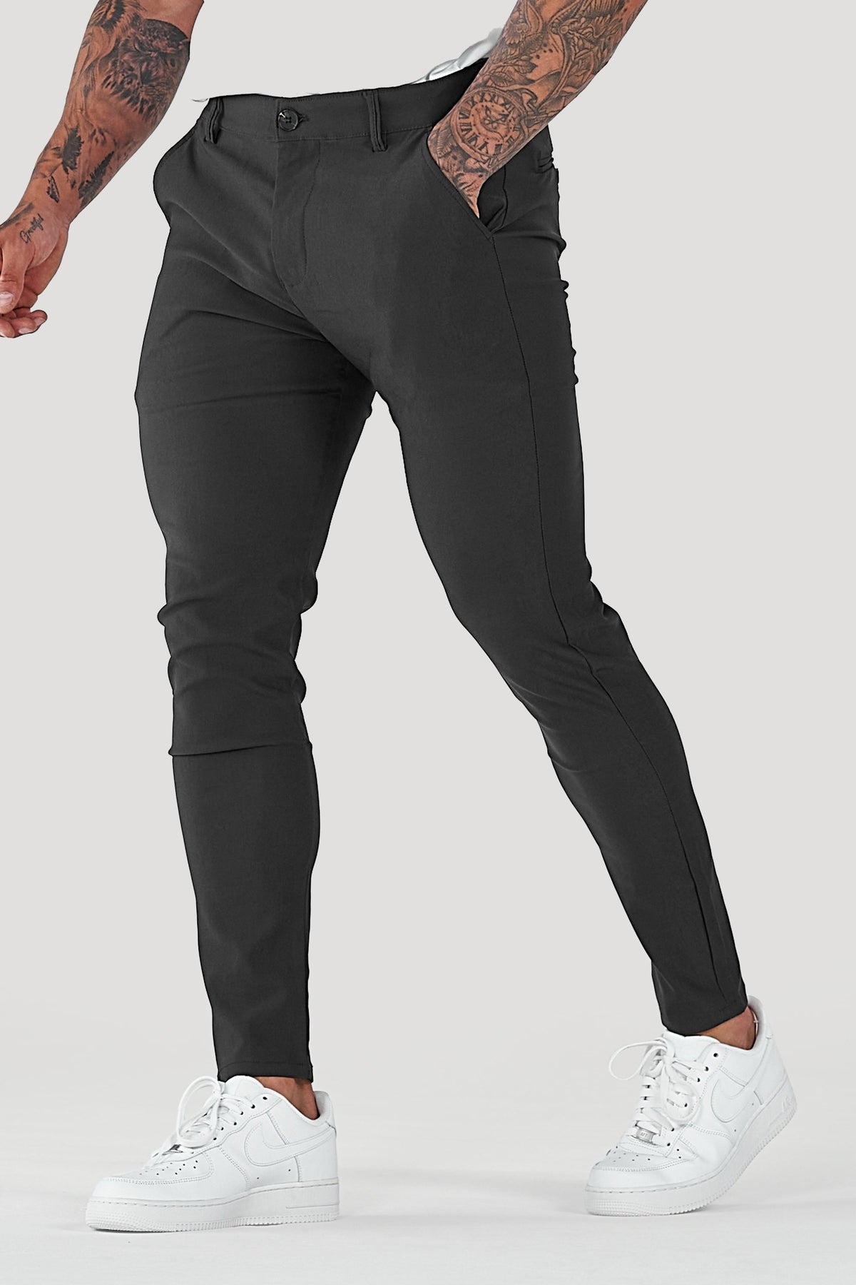 Men's Super Slim Fit Tapered Ankle Trousers