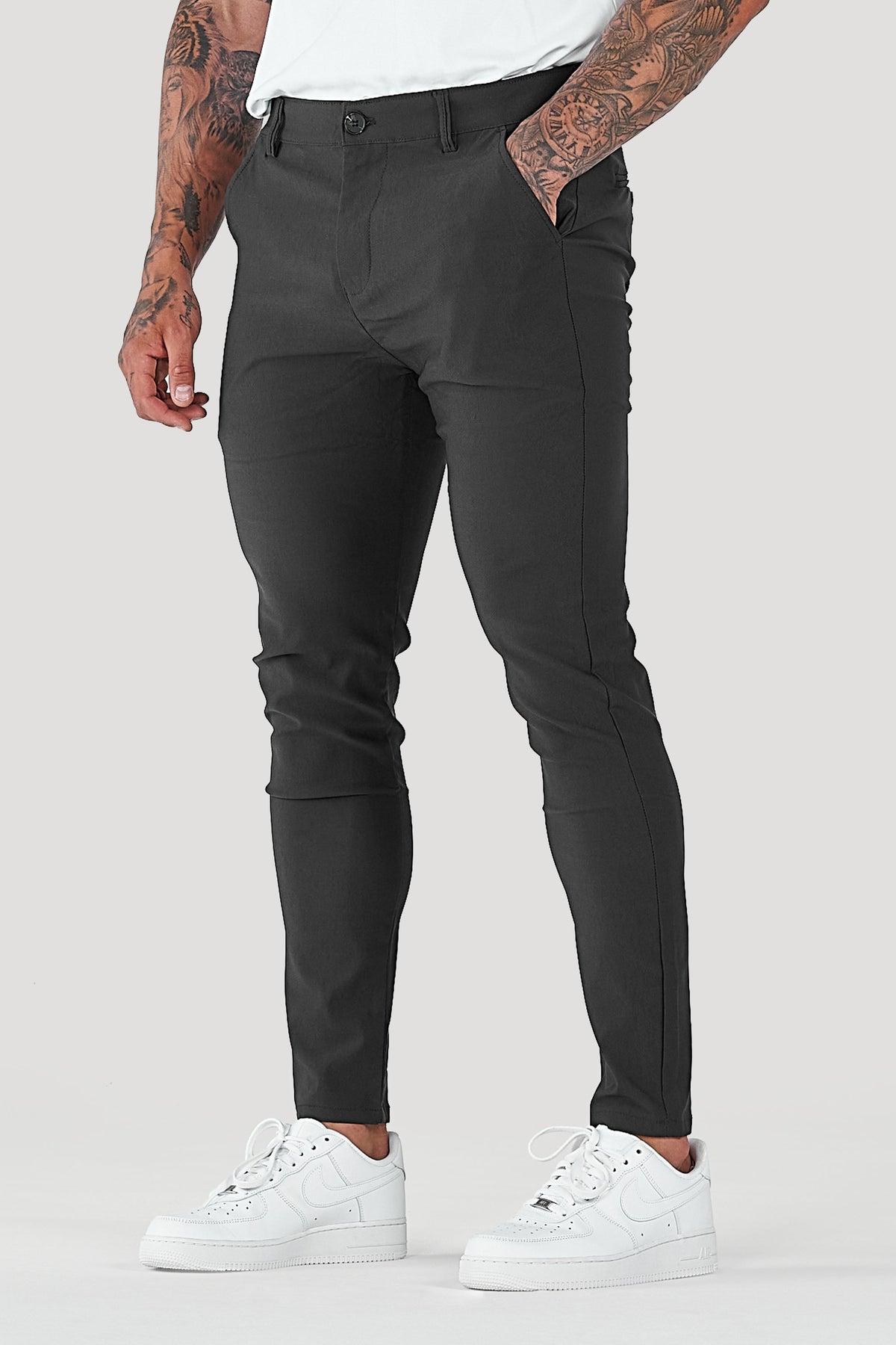 Men's Super Slim Fit Tapered Ankle Trousers