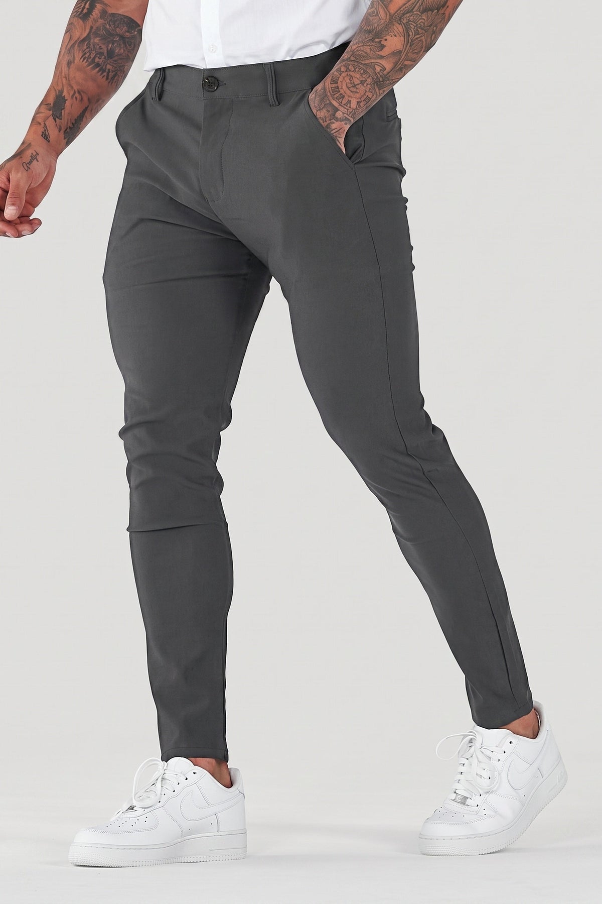 Men's Super Slim Fit Tapered Ankle Trousers