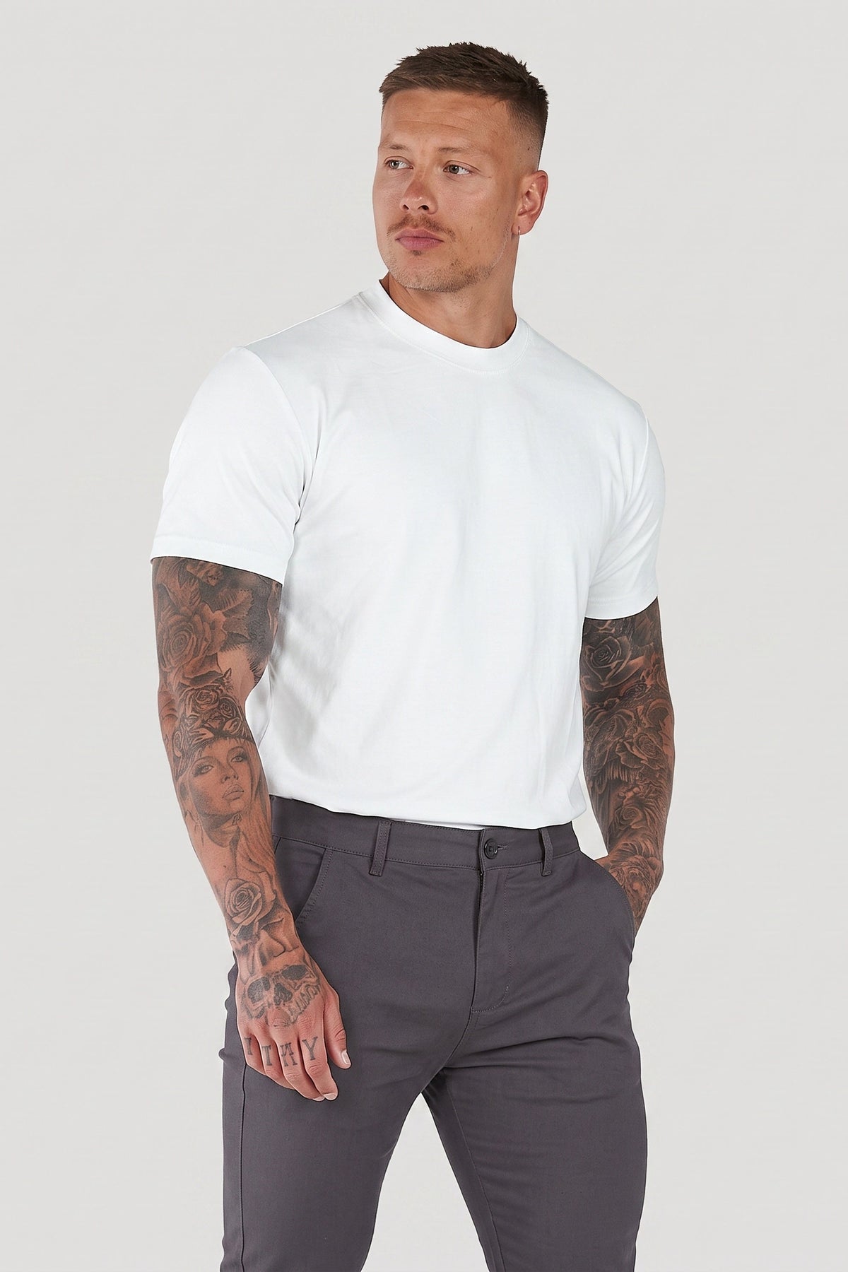 Men's Super Slim Fit Tapered Ankle Trousers