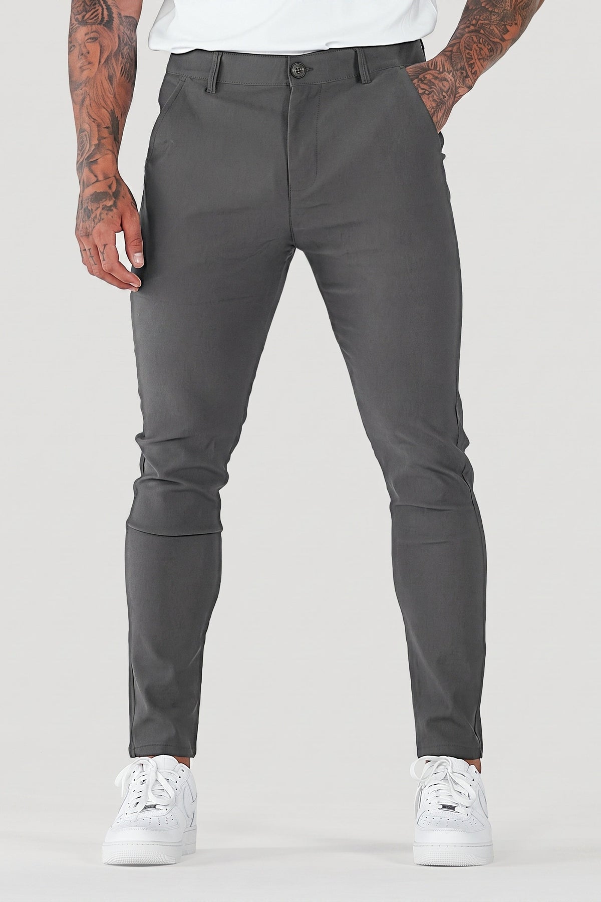 Men's Super Slim Fit Tapered Ankle Trousers