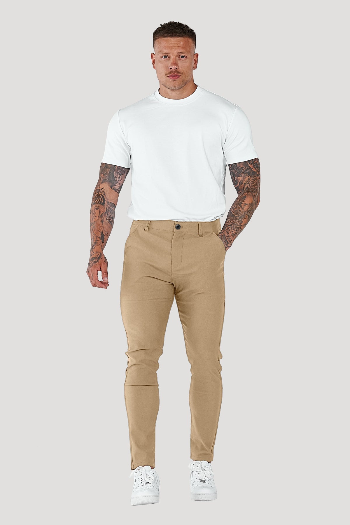 Men's Super Slim Fit Tapered Ankle Trousers