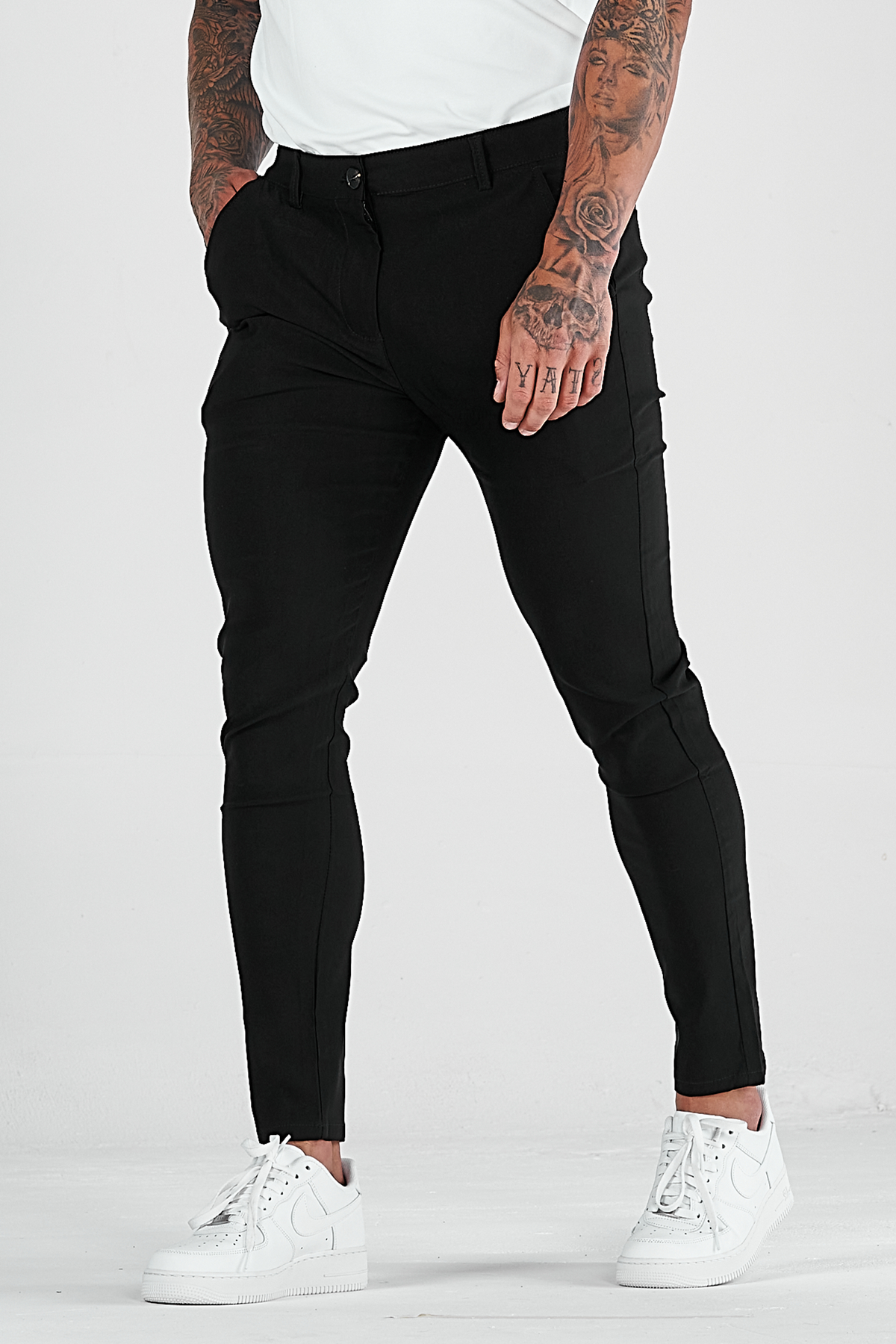Men's Super Slim Fit Tapered Ankle Trousers