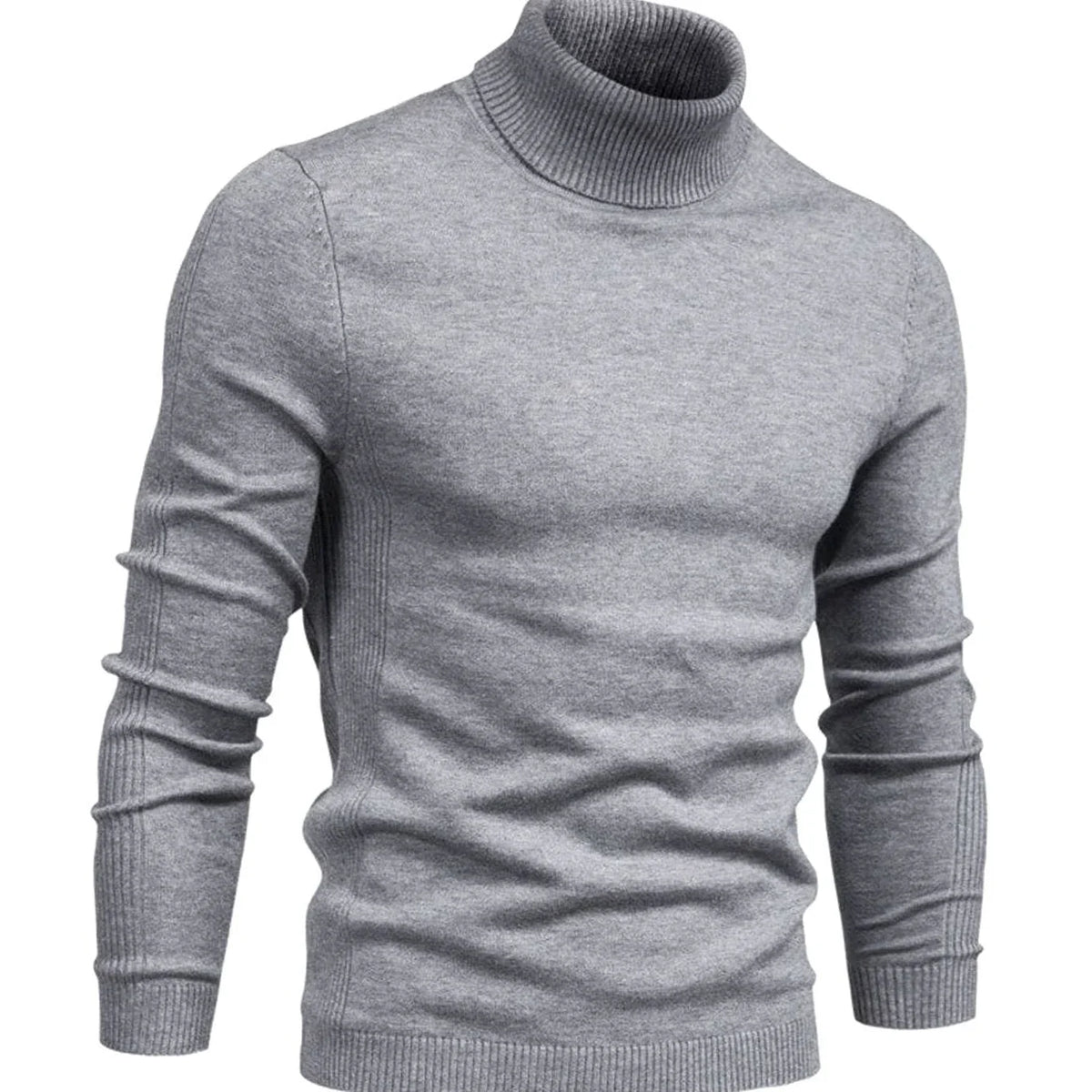 Men's Slim Fit Roll Neck Knit Jumper
