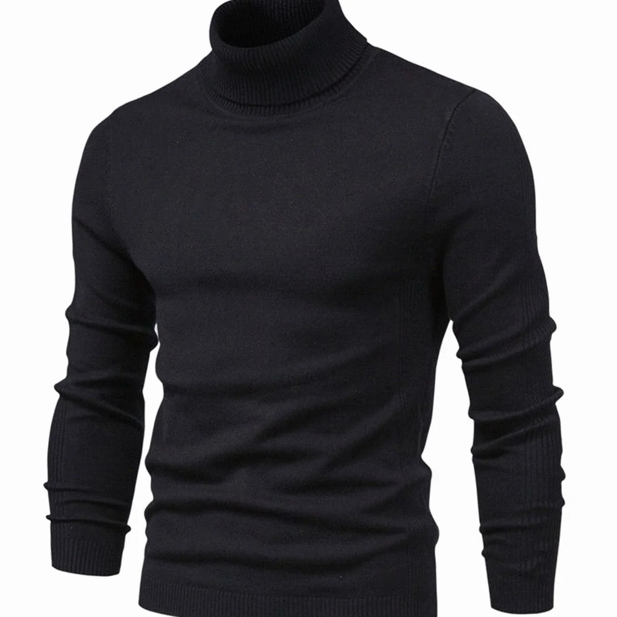 Men's Slim Fit Roll Neck Knit Jumper